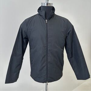 PRADA MEN'S BLACK NYLON KNIT LINING MEDIUM LIGHTWEIGHT ZIP JACKET